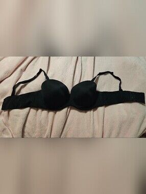 Cacique Black Padded Underwire Bra with Smooth Cups 38D